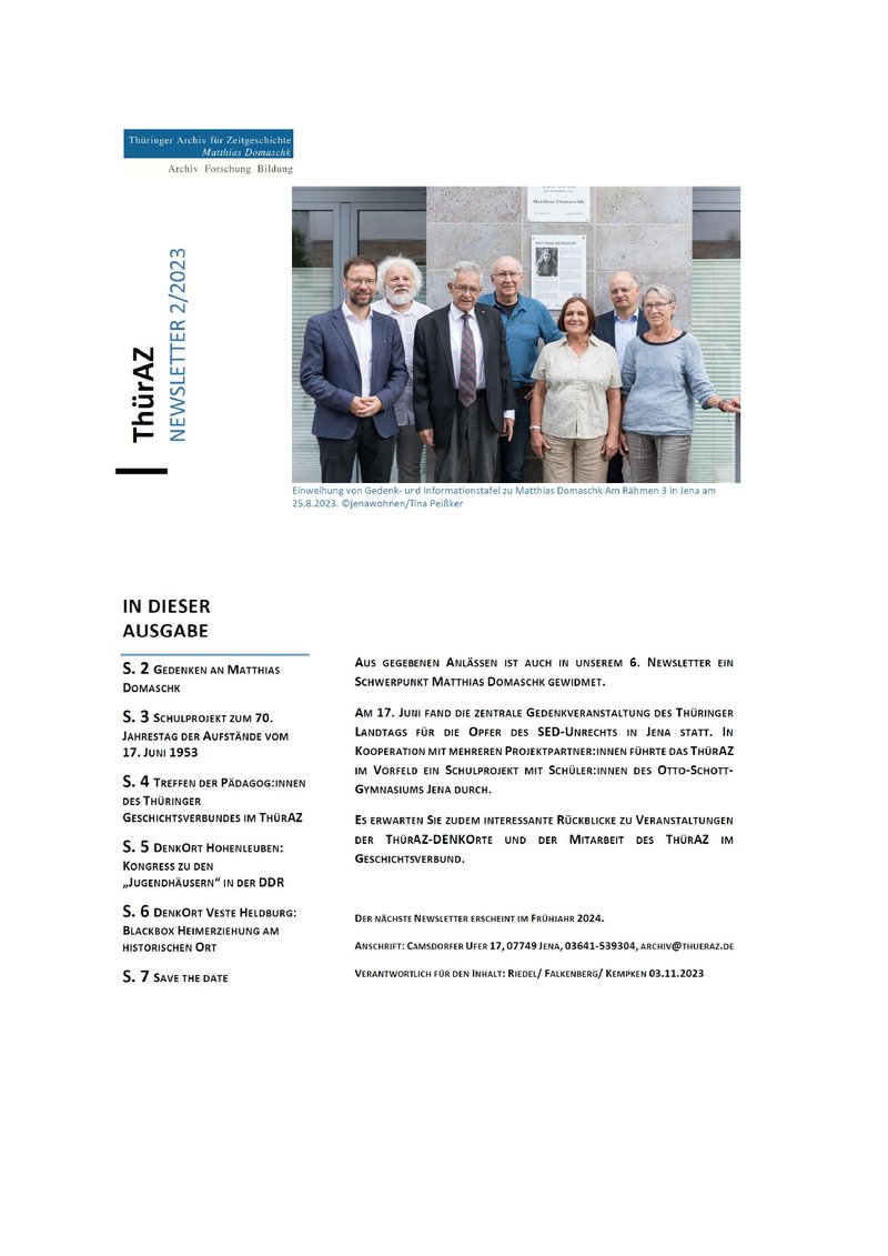 Deckblatt Newsletter Nov. 2023