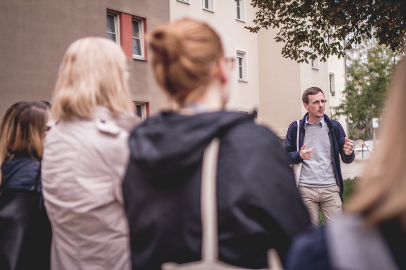 Stadtrundgang zur Friedlichen Revolution in Jena mit Christian Hermann, Foto: Carolin Mand