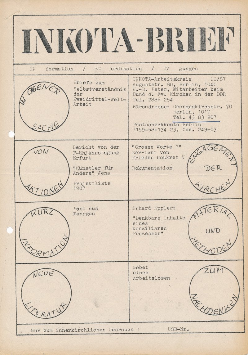 INKOTA-Brief II 1987